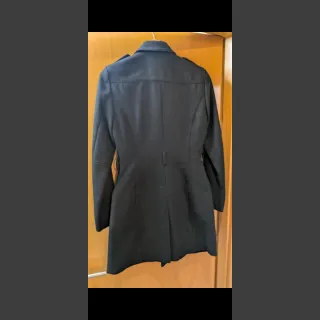 Abrigo paño negro talla S