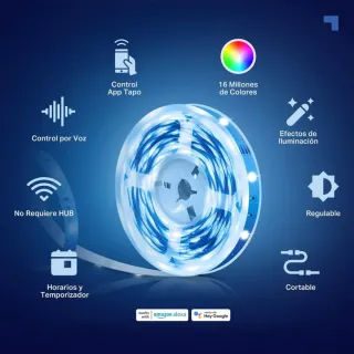Pack 2 unidades Tira LED Wi-Fi Tapo L900-5 RGB 5M