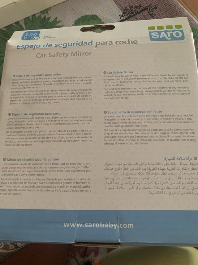 Espejo Seguridad Coche Bebé Saro