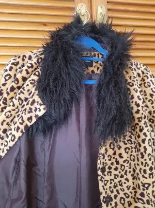 Abrigo pelo sintético leopardo 