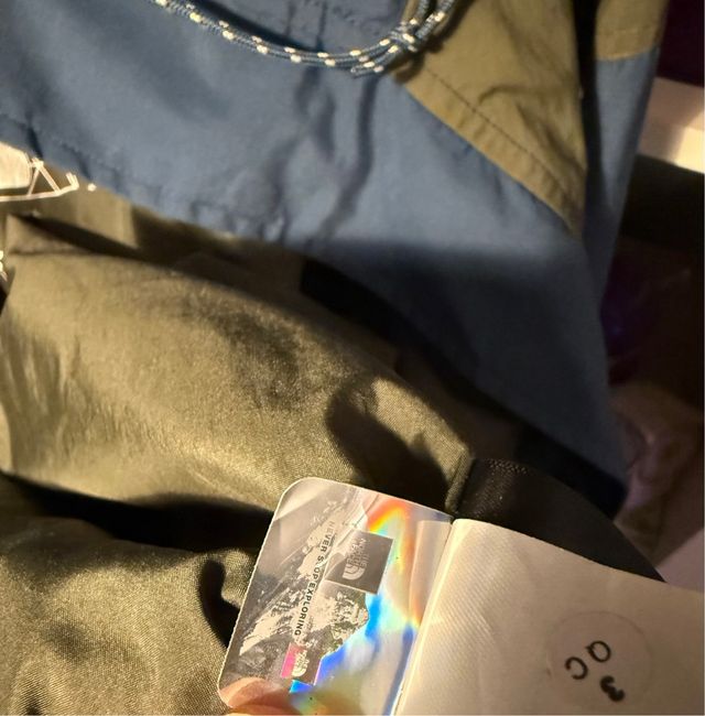 Chaqueta The North Face azul y verde