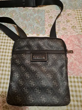 Bolso bandolera Guess hombre marrón