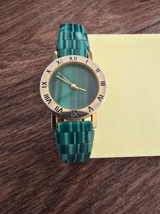 Orologio donna vintage malachite cinturino elastic