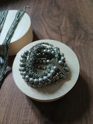 Collar y pulsera Blanco