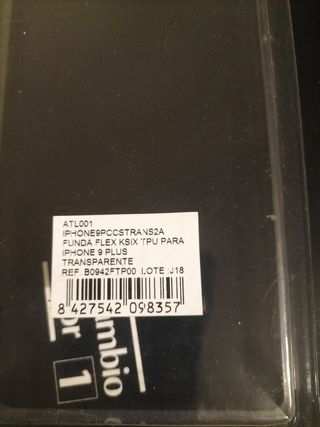 Funda iPhone 9 Plus Transparente