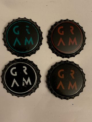 Lote 4 Chapas Cerveza Artesanal GRAM