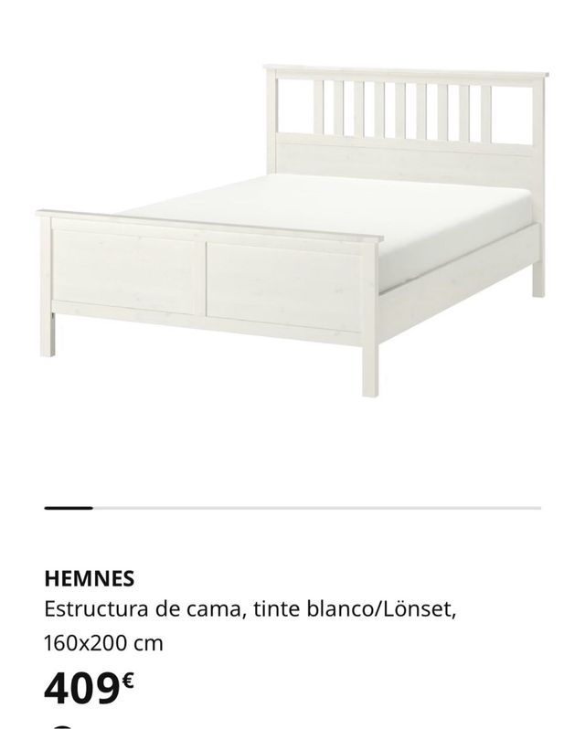 Estructura Cama IKEA HEMNES Blanca