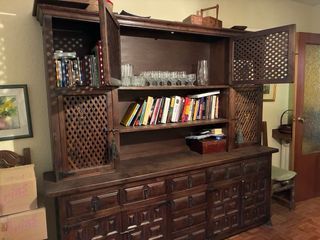 Mobile libreria rustico in legno massello