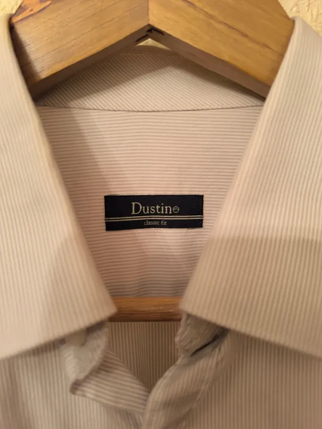 Camisa Dustin Beige Rayas Finas