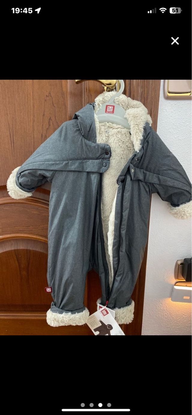 Giacchetta per neonato grigia con fodera in pile