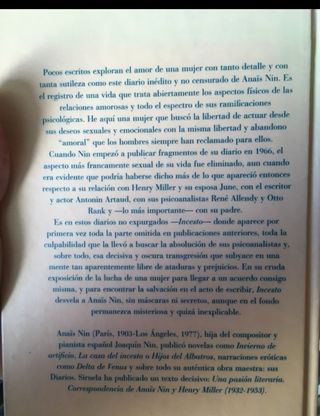 ANAIS NIN: DIARIO DE INFANCIA + INCESTO
