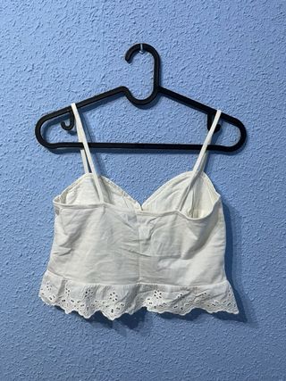 Top encaje blanco Talla S