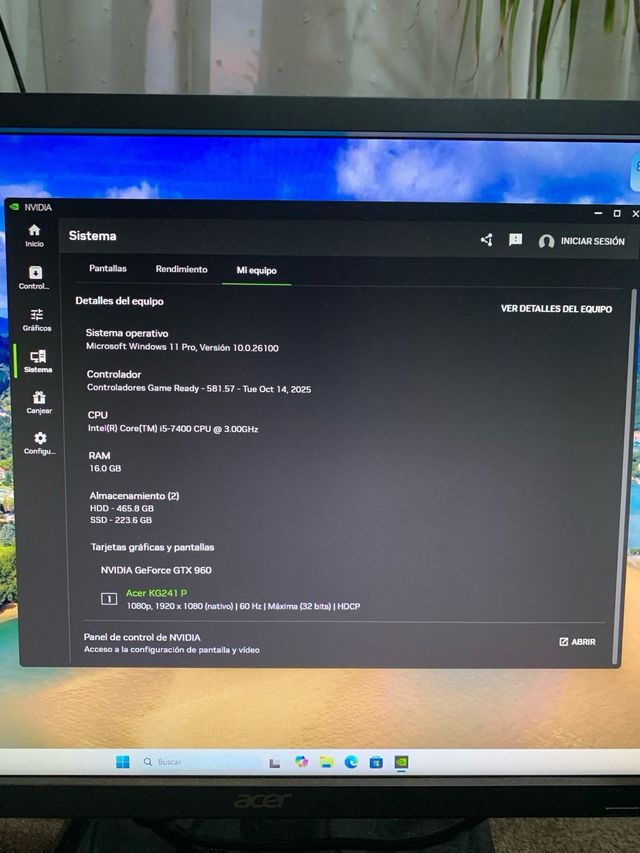 Ordenador i5 7400 GTX 960 RGB