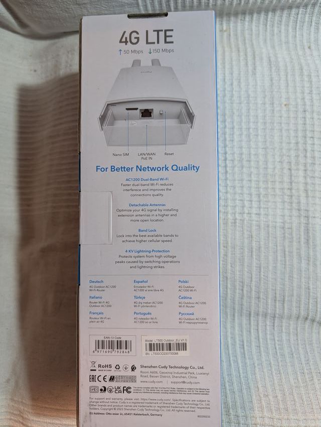 Cudy LT500 Router 4G Outdoor AC1200