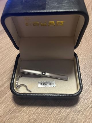 Pinza de corbata Jaguar Plata 1ª Ley