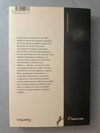 Libro Niebla Miguel de Unamuno en perfecto estado.