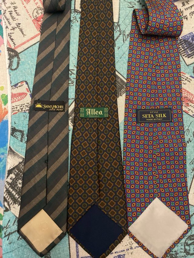 Lotto 3 cravatte in seta