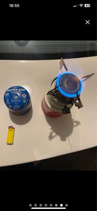 Estufa Camping P.A.C. + Bombona Gas