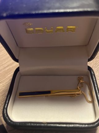 Pisacorbatas Edgar Dorado y Azul