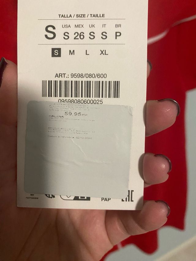 Vestido Zara Rojo Otoño-Invierno