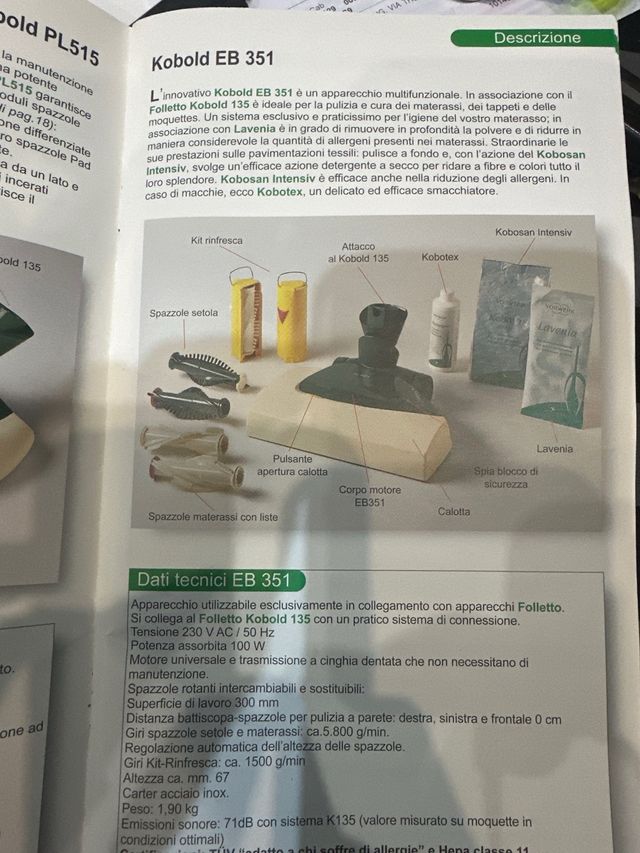 Kit rinfresca + spazzole materassi Folletto