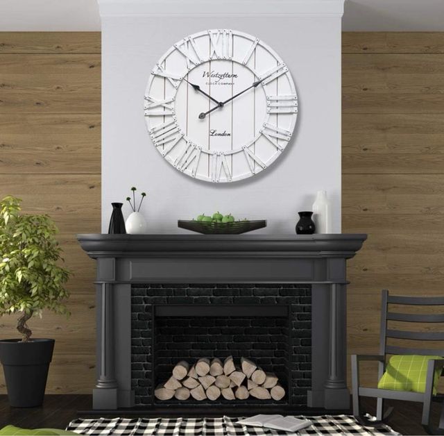 Reloj de Pared Grande 60cm Madera Vintage