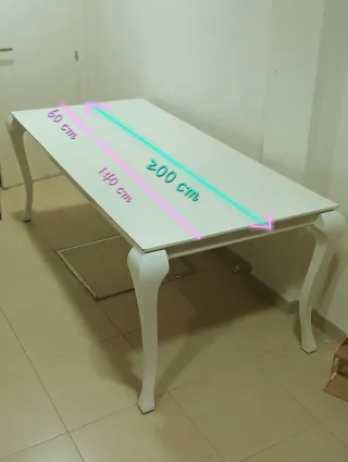 Mesa comedor extensible patas cabriolet