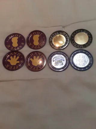 Chapas Rappers Foot/Hand (4 unidades) + 4 metalica