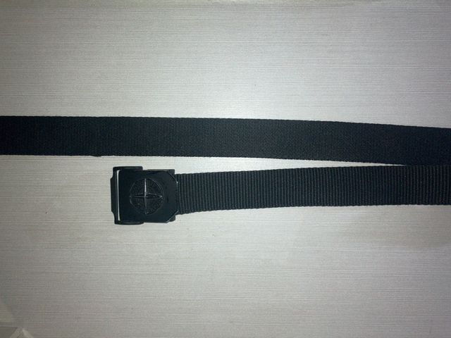 Cinturón Stone Island Negro Hebilla