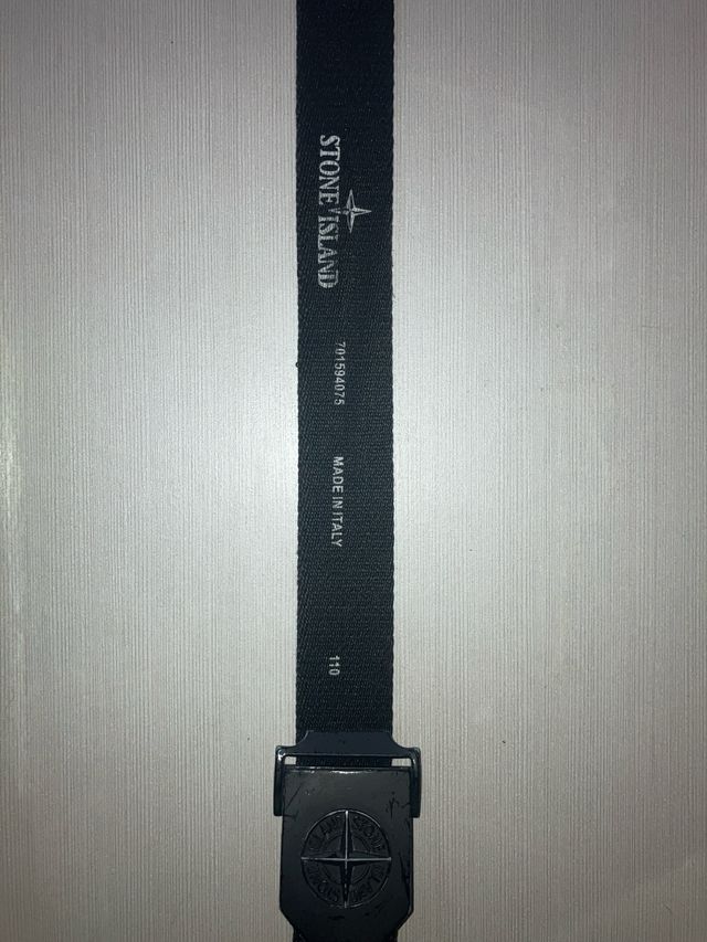Cinturón Stone Island Negro Hebilla