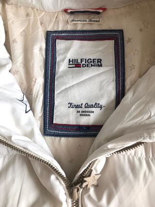 Chaqueta Plumas Tommy Hilfiger Talla L Crema