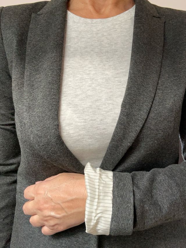 Americana Zara Basic Gris Talla M