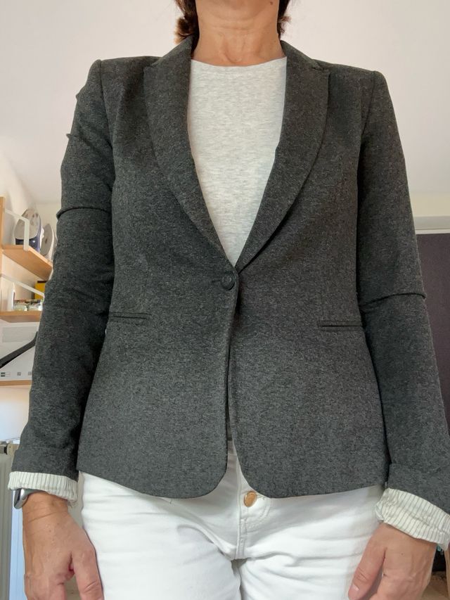 Americana Zara Basic Gris Talla M