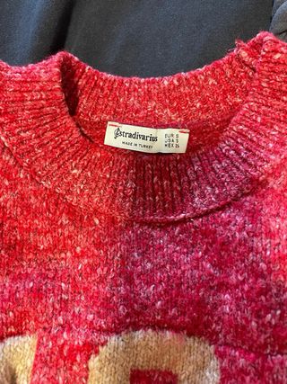 Jersey rojo de punto Stradivarius