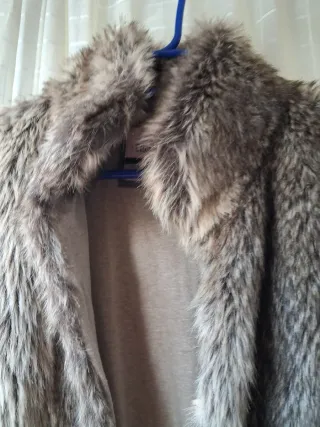 Chaleco de Piel Sintética Berhka, Lince Marrón Gri