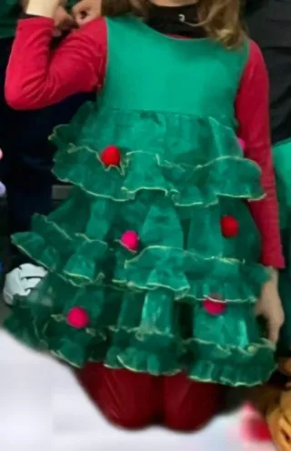 Disfraz árbol Navidad niña 5-7 años