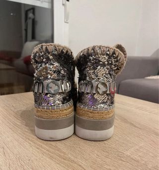 Botines Mou Lentejuelas Plateadas