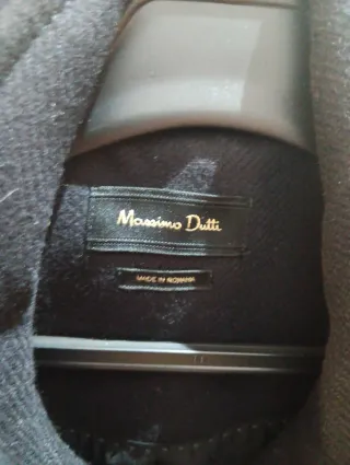 Abrigo Massimo Dutti Negro Talla 40