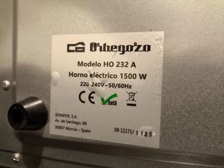 Mini horno Orbegozo
