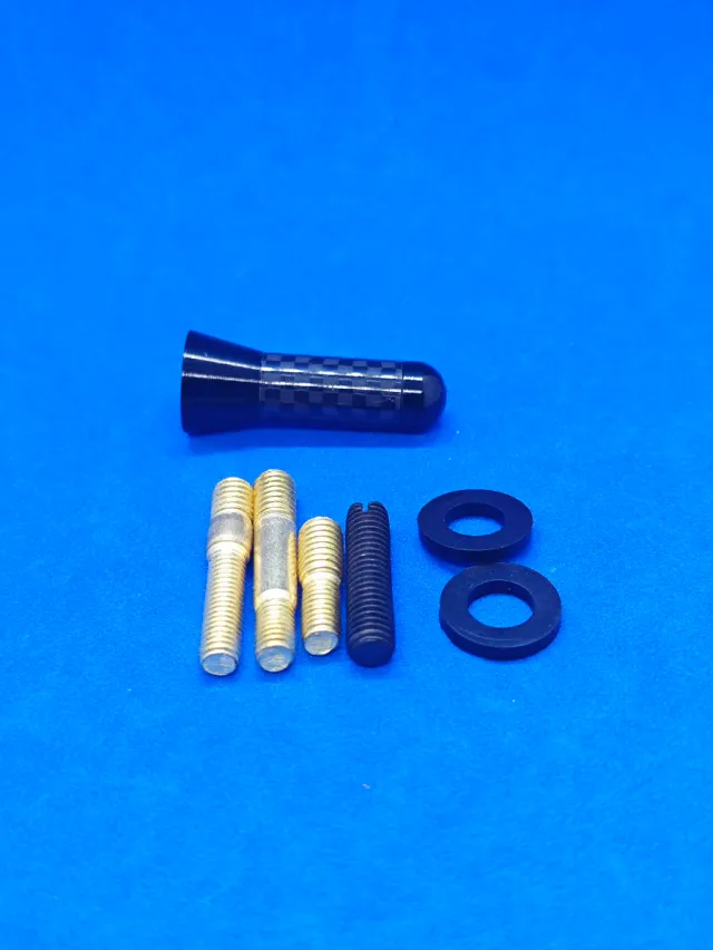 Antena Coche Fibra Carbono y Tornillos