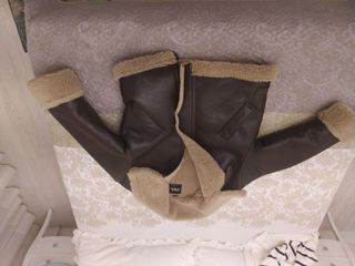 Chaqueta Zara efecto piel forrada