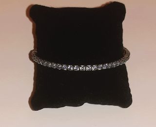 Pulsera Swarovski Cristales Azules y Perlas