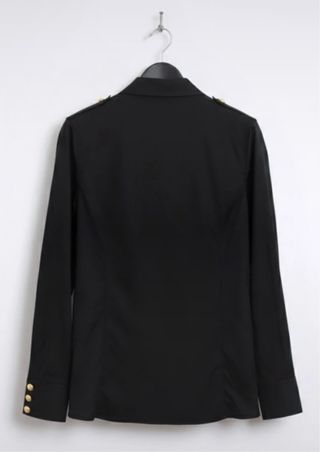 Camisa Balmain x Hym Negra Doble Botonadura