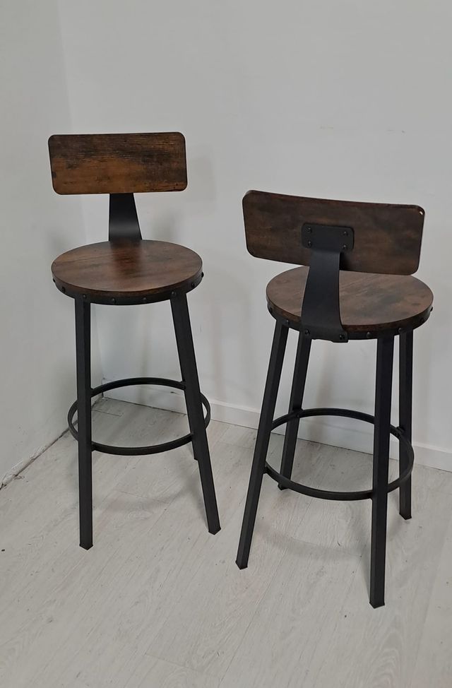 Pareja Taburetes Altos Respaldo: sólo queda 1 !