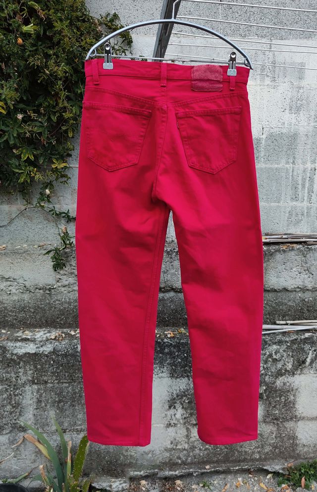 Levi’s 501 Vintage 90's Red Denim Jeans Made USA S