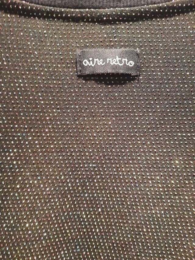 Vestido purpurina negro talla única