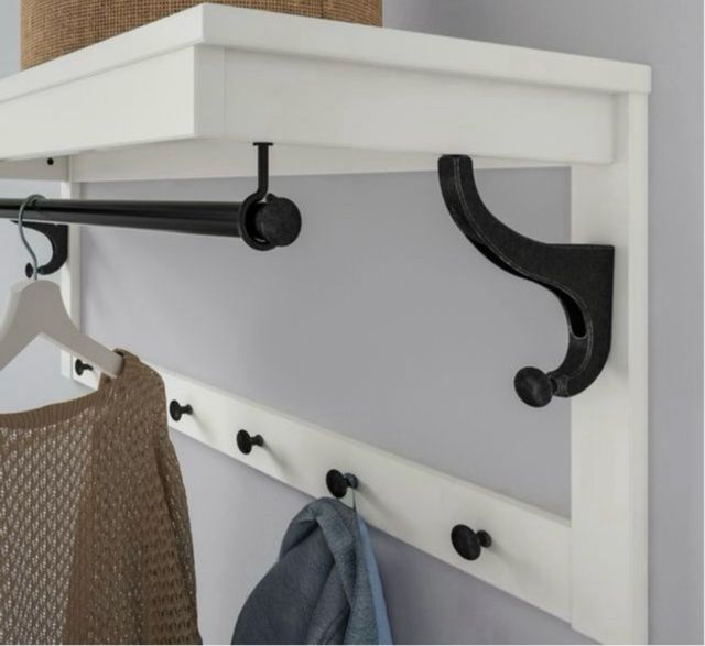 Perchero Ikea Hemnes Blanco y Negro