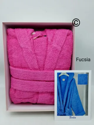 Accappatoio vari colori misure spugna cotone 100%