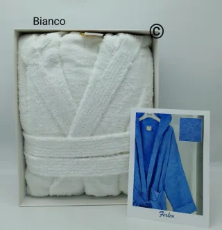 Accappatoio vari colori misure spugna cotone 100%