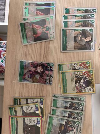 Lotto Carte One Piece zoro quasi tutte in sleeves